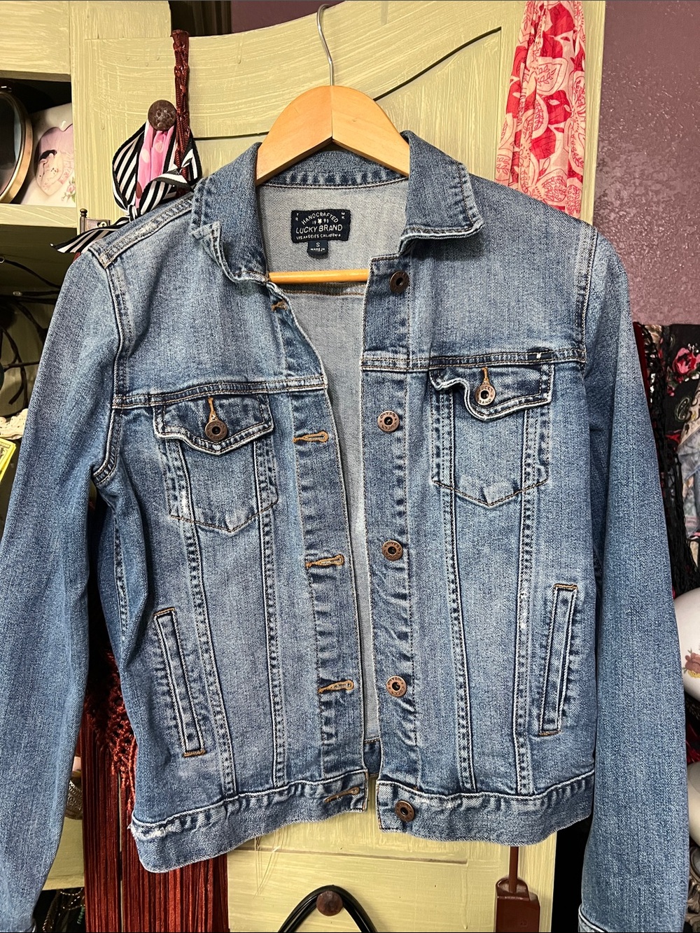 Lucky Brand Medium Wash Blue Denim Jacket